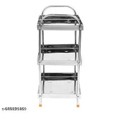 Stainless steel 3-tier dish drainer for kitchen organizer - modern, durable, and corrosion-resistant