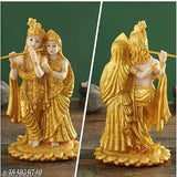 Multicolor polyresin radha krishna idol showpiece (11cm x 8cm x 19cm), perfect for home decor or puja items