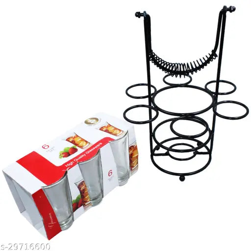 Stainless steel shot glass and bottle holder - modernist design for holiday table decor