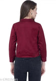 Cotton three-quarter sleeve women's winter jacket combo, solid color for XS to 4XL sizes