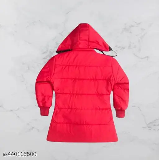 Nylon Treandy Winter Jacket - Solid, waterproof, wind-resistant, and insulated for cozy winter protection. Available in various sizes for cute girls aged 0-12 years