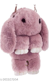 Soft fabric rabbit-shaped bag, compact size and lightweight, easy-to-carry essentials like phone and makeup