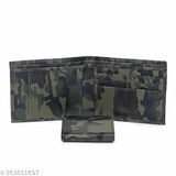 Black faux leather JnD Men's Military CardHolder Pocket Wallet. Well-crafted, durable design with 2 compartments and a detachable cardholder. Perfect for storing essentials like ID, cards, and more