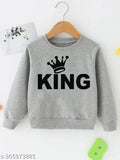 Cotton kids sweatshirt (KING), printed design, long sleeves. Comfortable essential for children's wardrobe