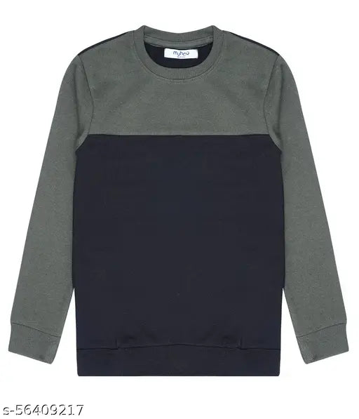 Multicolor cotton blend boys' sweatshirts & hoodies pack of 2, vibrant colorblocked pattern for active play