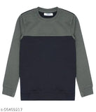 Multicolor cotton blend boys' sweatshirts & hoodies pack of 2, vibrant colorblocked pattern for active play