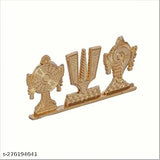Brass Shri Tirupati Balaji Shankh Chakra Namam Showpiece, small, Indian decor for home temple