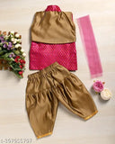 Georgette pleated sleeveless dress, available in three colors for kids' parties and events