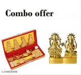 Brass Shree Dhan Laxmi Kuber Bhandari Yantras (pack of 2), Indian Ganesh Laxmi idols, 1.5cm x 0.5cm x 1.5cm