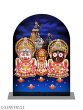 Multicolor acrylic Jagannath Idol, 8cm round murti for car, home decor, or gift