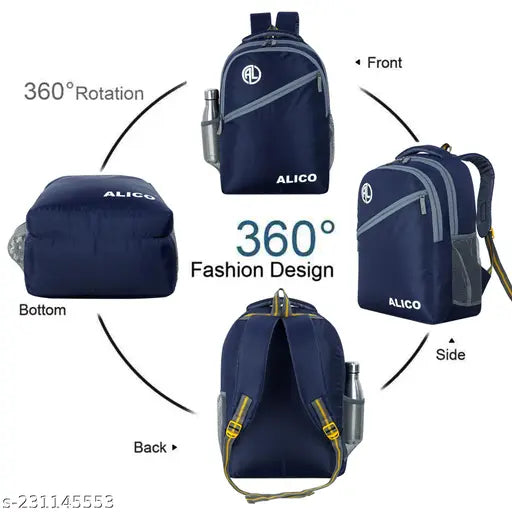 Waterproof laptop bag/backpack combo for men, women, boys, girls - 35L in free-size polyester. Great for office, school, college use