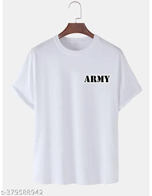 New Army cotton blend t-shirt, short sleeves, printed net design, size N