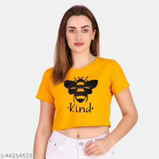 Cute printed cotton blend crop top women's combo set2, size S-XL, vibrant pattern on display