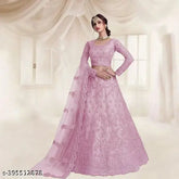 Embroidered net lehenga choli & dupatta set, Indian bridal wear with intricate embroidery on semi-stitched net fabric