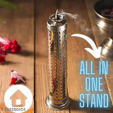 White stainless steel pooja diya stand, aluminum agarbatti holder - premium quality for home & office