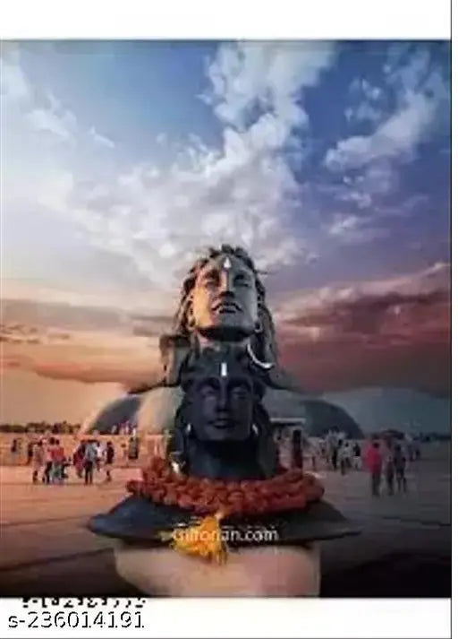 Adiyogi 6.5-inch x 5-inch Plastic Fiber Statue, Indian spiritual figurine for home or office decor