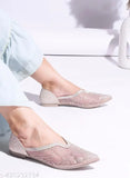 Synthetic pointed toe ballerinas with rhinestones, stylish and attractive comfort for women & girls, fashionable heel sandals in various colors