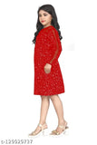 Embellished net flax one-pie with long sleeves, vibrant Wazix Clothing design for kids aged 4-13 years