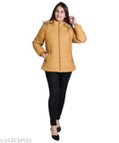 Nylon Indian Fort full-sleeve winter jacket for women, solid pattern, zip closure, premium quality material
