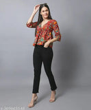 Cotton Kalamkari print empire waist top, breathable & stylish for summer, versatile for casual or office wear