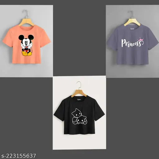 Cotton short-sleeve printed net women's fashion from NEW TENDY in sizes S, M, L, XL, origin India