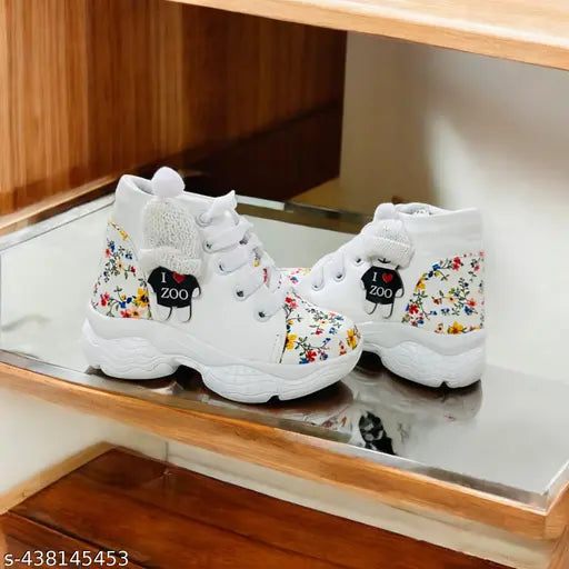 Canvas and PVC printed net casual shoes, Mukanda Kids size N for girls