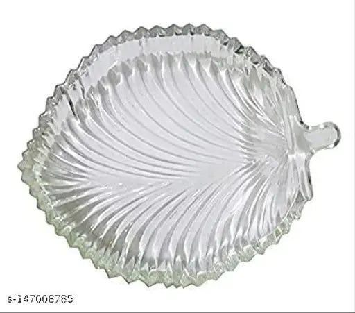 MiRiM crystal glass Vastu and Feng Shui turtle/tortoise with leaf plate - Indian decorative item for good luck, wealth creation (10cm x 3cm x 10cm)