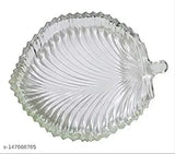 MiRiM crystal glass Vastu and Feng Shui turtle/tortoise with leaf plate - Indian decorative item for good luck, wealth creation (10cm x 3cm x 10cm)