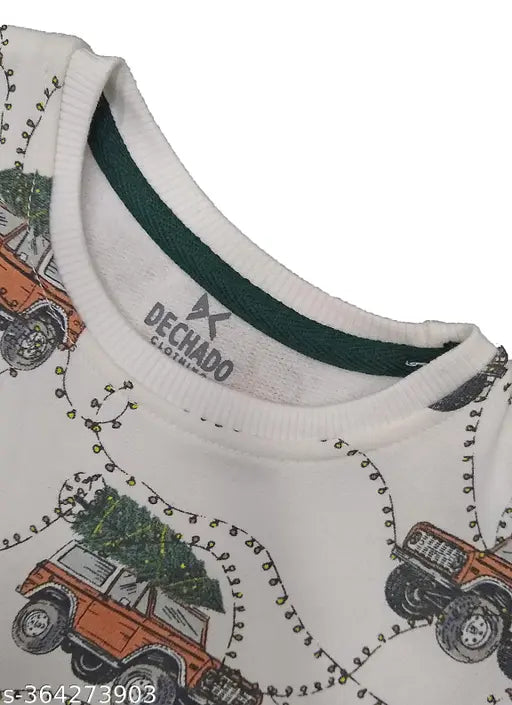 Vibrant printed cotton sweatshirt for boys, aged 2-14 years, India origin