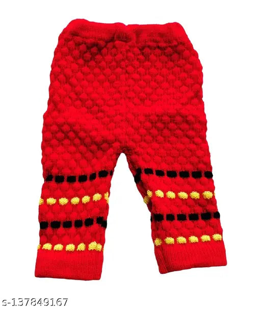 Woolen knitted front open sweater combo set for baby boy & girl with hood pyjama and bootie, self-design stripes pattern