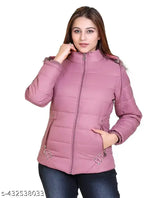 XXL nylon solid jacket, fashionable women's jacket from India