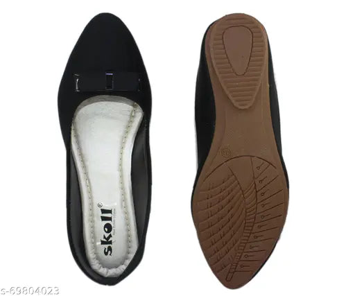 Synthetic Lycra Casuals Bellies by SKOLL - Solid color, slip-on women's heels for casual and party wear. India origin
