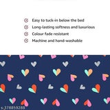 White Glace CottonBlend Double Bedsheet, 180TC, romantic design, 2 pillow covers included for superior comfort
