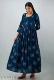 Trendy rayon maternity dress with feeding zip, print combo and three-quarter sleeves, available in M, L, XL, XXL sizes