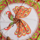 Elegant printed cotton double bedsheet, 144 thread count, India-made (79in x 87in bedsheet, 27in x 18in pillow covers)