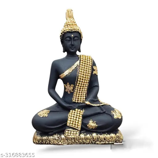 Avon star gallery resin sitting Buddha idol statue, 6cm x 19cm x 13.5cm home decor gift item from India