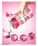 Multicolor deer-horn shaped sipper water bottle for kids, cartoon character design - 600ml pack of 1 (Indian made)