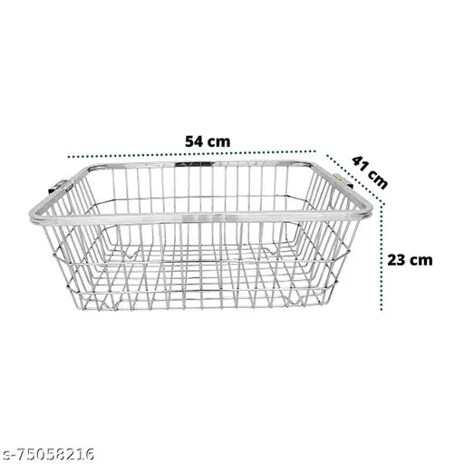 Silver stainless steel dish rack with tool holder, ideal for kitchen organization and utensil storage