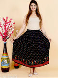 Rayon polka printed skirt combo with tassels for women's partywear or daily use, set of 2 sizes 28, 30, 32 from India