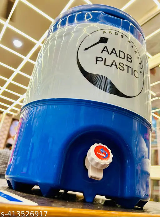 Blue plastic unbreakable water camper, durable for camping trips and outdoor activities