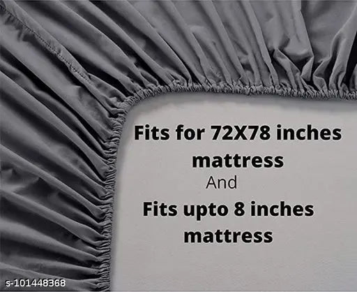 Glace cotton king size fitted bedsheet & 2 floral pillow covers, superfine elastic for summer adult use