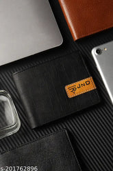 Black Croco Faux Leather Men's Wallet, 2 compartments, hand-stitched quality design, perfect accessory for completing a look