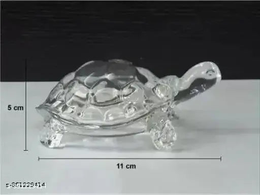 Premium crystal turtle showpiece for career, luck, and home decor - Feng Shui, handcrafted in India