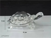 Premium crystal tortoise turtle, Feng Shui showpiece for career and luck. Ideal office or home decor, handcrafted in India." (123 characters)