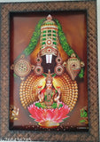 Synthetic Resin Balaji Wall Hanging Photo Frame, 9x12 inches - Indian temple deity artwork on religious gift