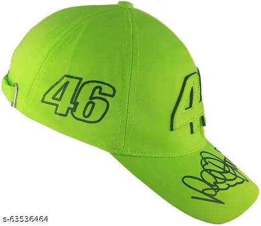 Green embroidered cotton baseball cap, 46 size