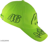 Green embroidered cotton baseball cap, 46 size