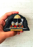Ceramic MATA Vaishno Devi figurine, small, may vary. Handmade Indian God Idol, high-quality poly resin, 10 cm (L) x 2.5 cm (W) x 6.4 cm (H), 82 grams