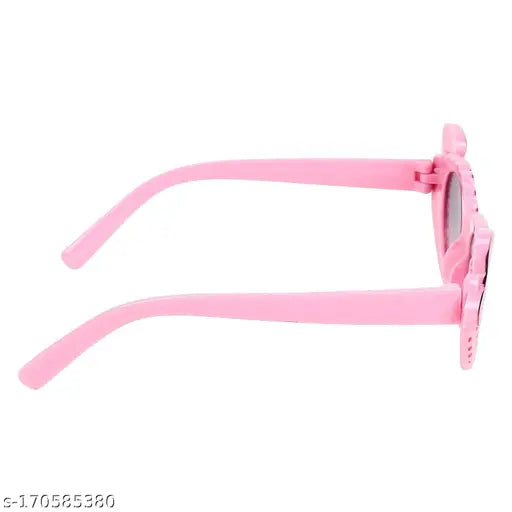 Pink dial digital watch and sunglasses combo pack, stylish and lightweight accessory for girls with 100% UV protection