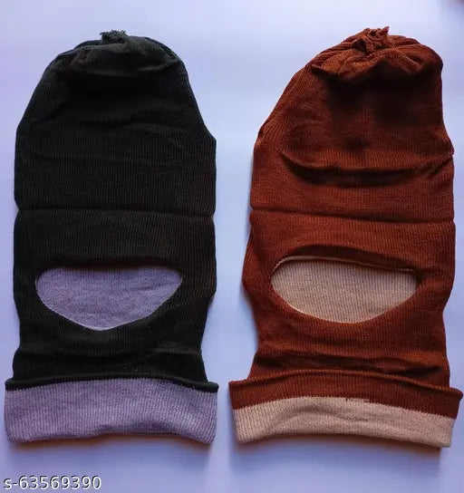 Wool skull cap pack of 2, Monkey Cap For Men - ideal for winter outdoor activities
